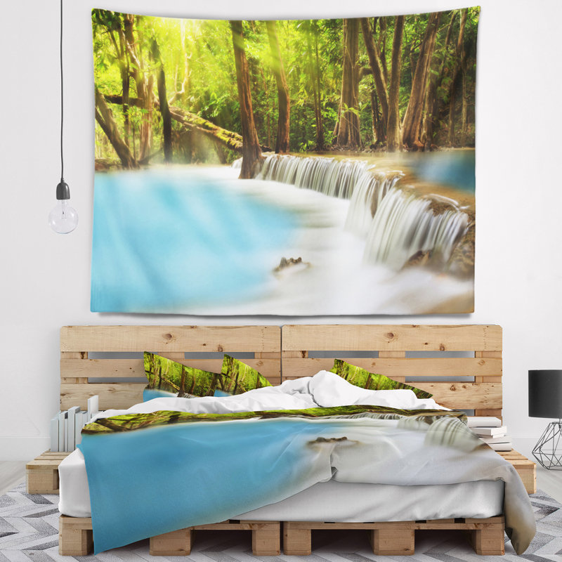 Photographie huai mae kamin cascade tapisserie, H 32 po x l 39 po