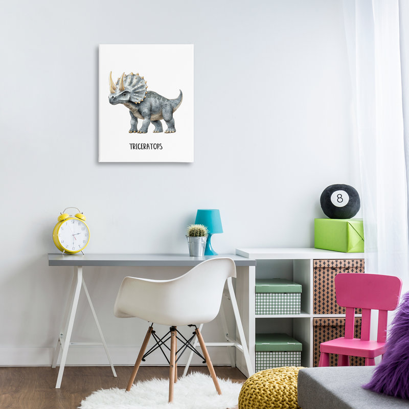 «Meet The Triceratops», conception par Christine Simpson Art, H 30 po x l 24 po