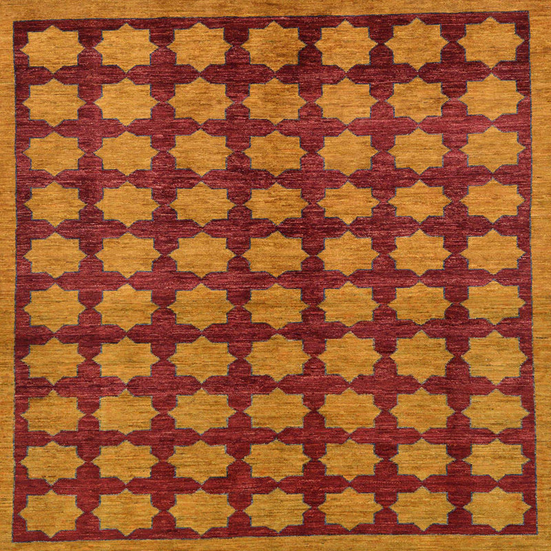 Abstract Indoor Rug, Square 7'