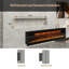 76.43'' W Wall Mounted and Recessed Electric Fireplace with Multicolor Flame, Timer, Remote Control