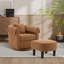 Fauteuil d'appoint pivotant avec repose-pieds en chenille-678825338
