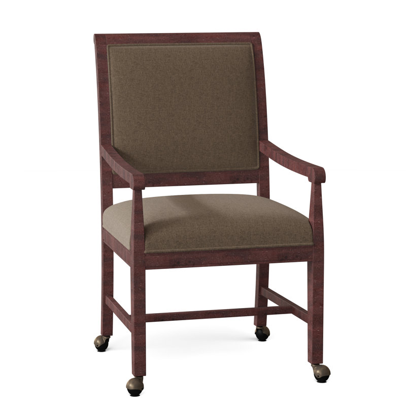 Chatham Upholstered King Louis Back Arm Chair, 9953 Mink, Almond Buff