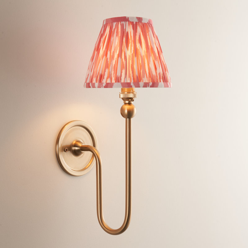 Santiago Steel Armed Sconce, Pink, 37cm H x 16cm W x 22cm D