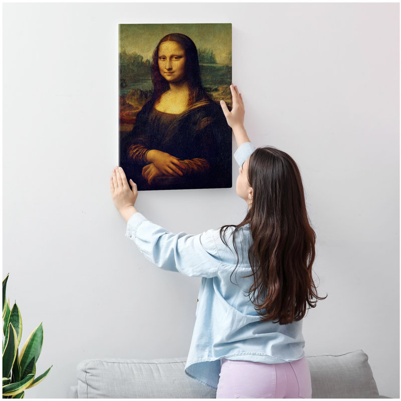 Mona Lisa par Leonardo da Vinci, taille: 16 x 24 x 1,5, impression sur toile, estampe numérique, art mural pour la décoration intérieure