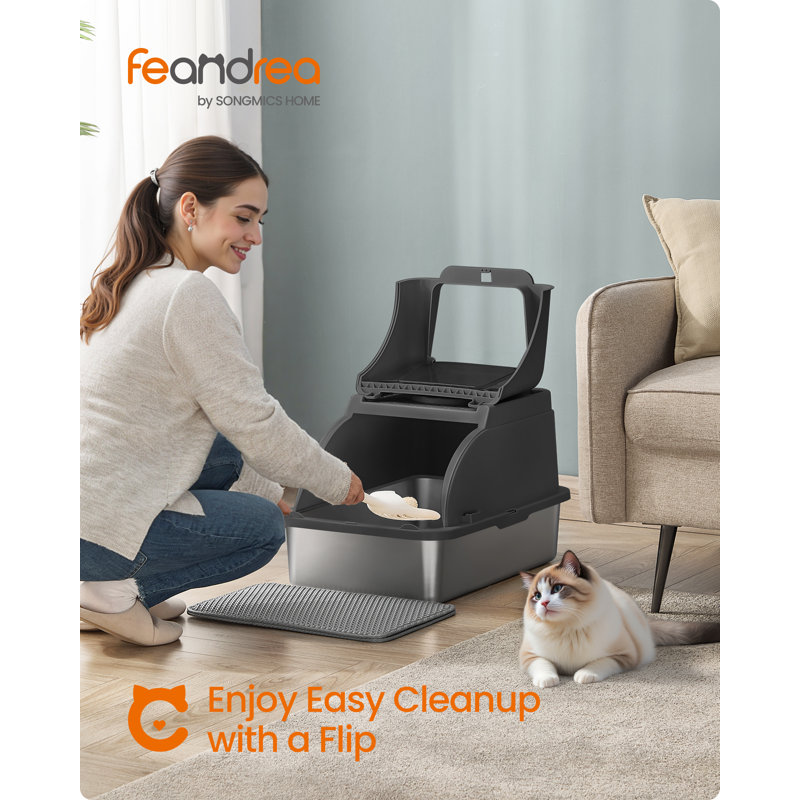 Stainless Steel Litter Box with Scoop
