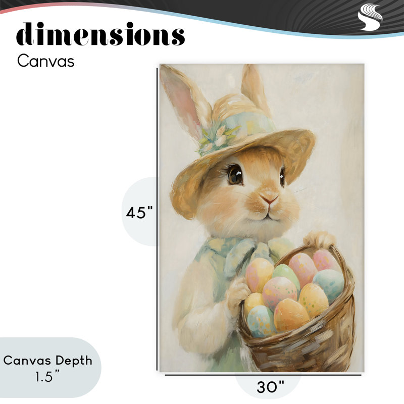 Toile de lapin de Pâques, conception de The Prints Vibe, 45 x 30