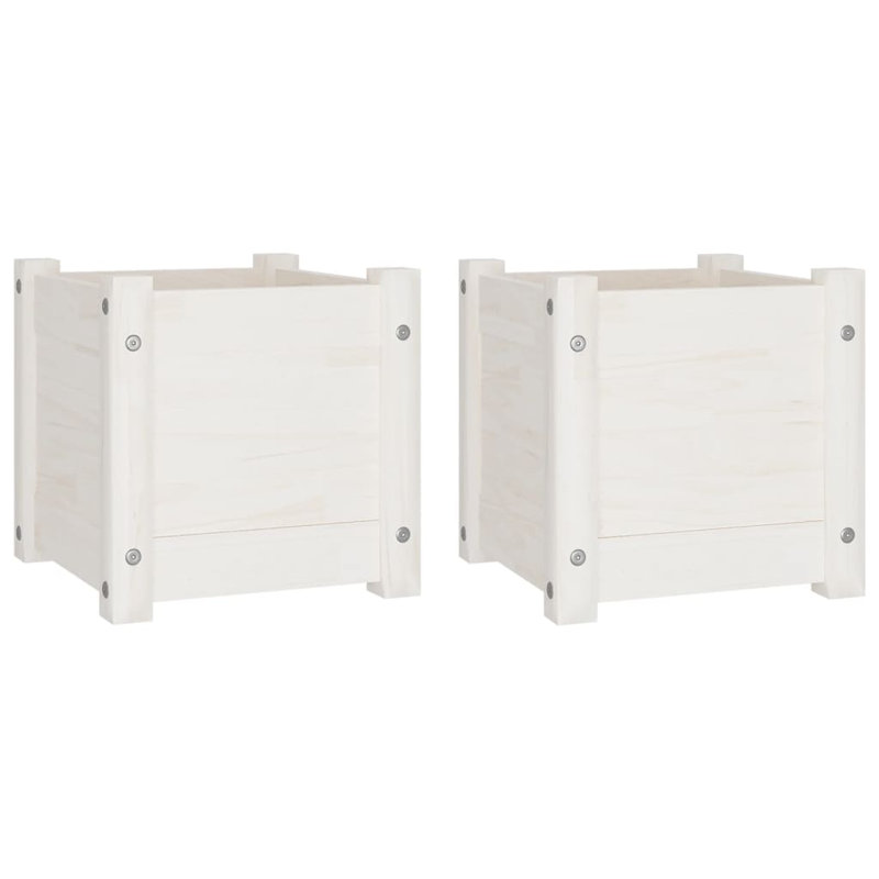Alatea Wood Planter Box, Coffee, 31cm H x 31cm W x 31cm D