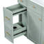 Meuble-lavabo de salle de bain, construction en bois massif, lavabo en céramique, 3 tiroirs, tablettes réglables, rangement silencieux pour portes en bois de 36 po, porte à fermeture en douceur,