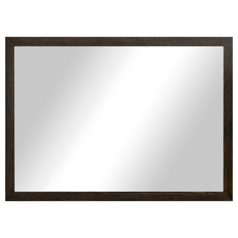 Miroir en bois franc Ebark Designs Ebark - chêne rouge 2 po, 35 po x 30 po, Ébène