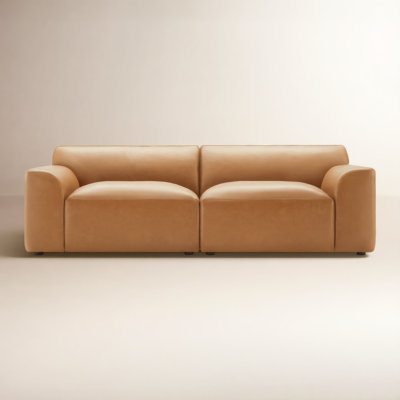 Morell 93" Genuine Leather Modular Sofa