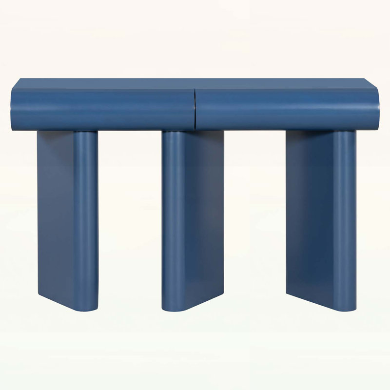 Space-Saving Hallway Table for Small Apartments and Foyers, Navy Blue