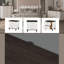 Table de chevet 2 tiroirs blanche et brune avec port USB