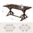 Dariusz 71" Farmhouse Dining Table, Kitchen Rectangular Large Rustic Dinner Table, Adjustable Leg For Dining Living Room-14021330-5412904