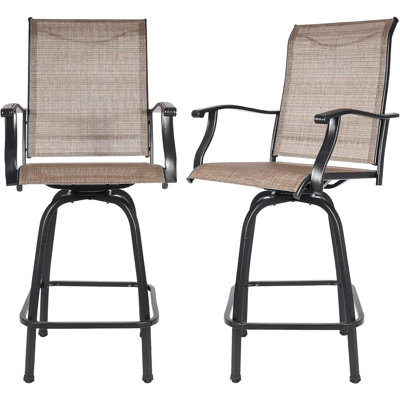 Calfee Swivel Counter Stool with Metal Frame