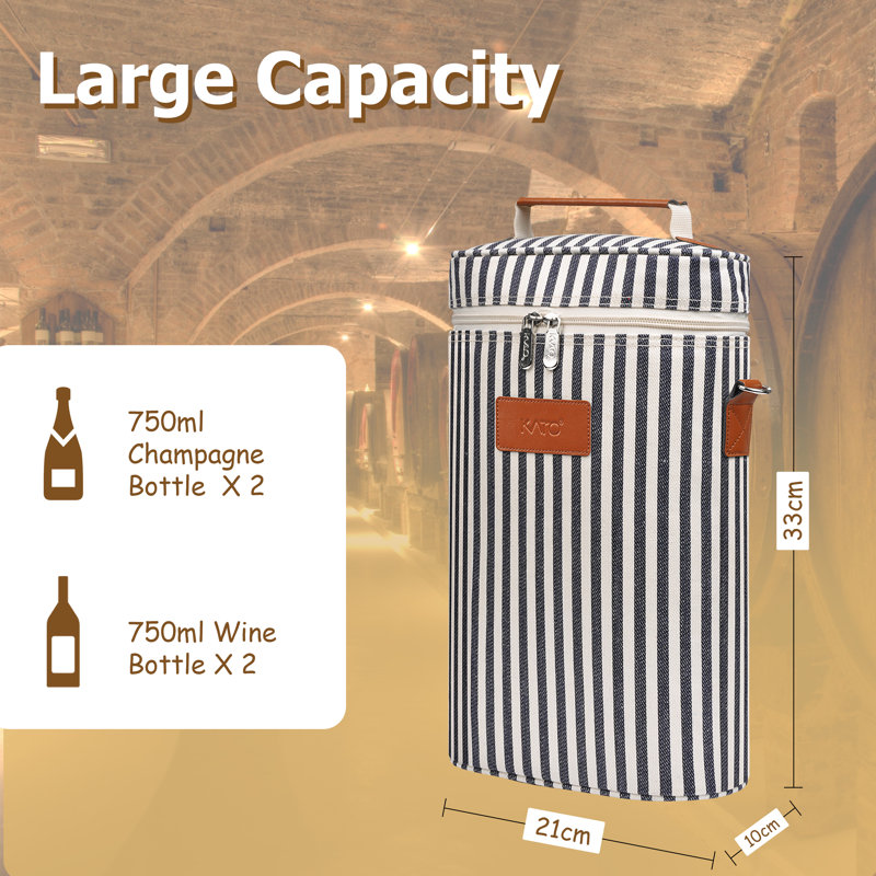 Porte-bouteilles Tirrinia pour 2 bouteilles, Rayure