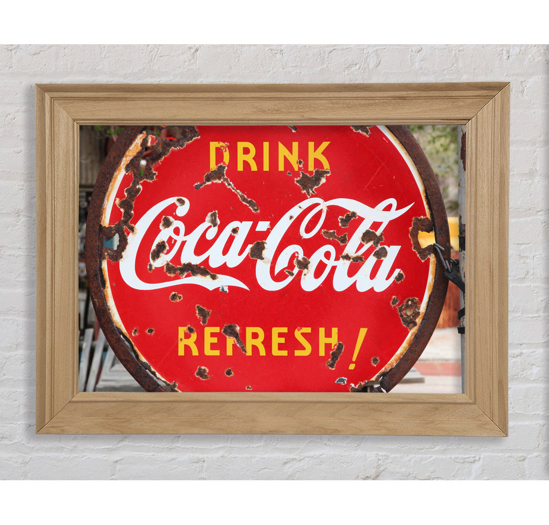 Trink Coca Cola - Einzelner Bilderrahmen Typografie