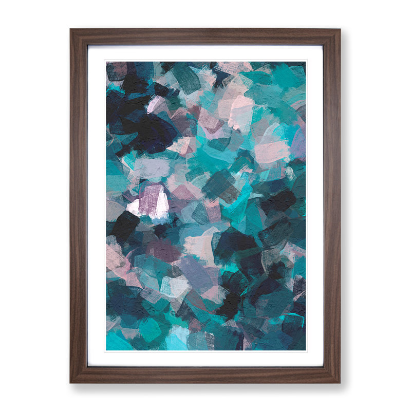 XV1022-5377X World Of Dreams Abstract - Single Picture Frame Painting, 46cm H x 34cm W x 2cm D, Walnut