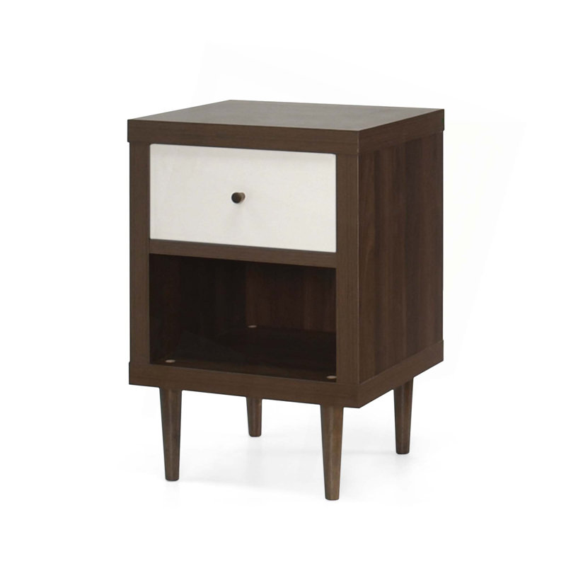 Table de chevet Laila, Blanc, 1
