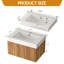 Meuble-lavabo mural de 76 cm (30 pouces) avec lavabo simple, grain de bois vertical, chêne naturel.