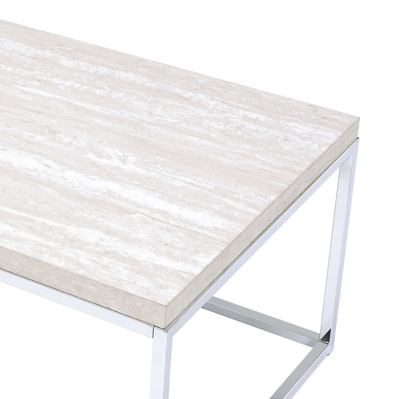 Table basse en chêne et table basse à base rectangulaire