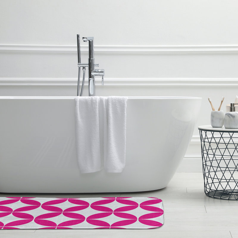 Tapis de bain Funky Junky, L 17 po x L 24 po, Rose