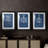 Heraldry on Navy I  -Custom Framed  Premium Print W Matt - 3 Pieces-1148177809-1148177814