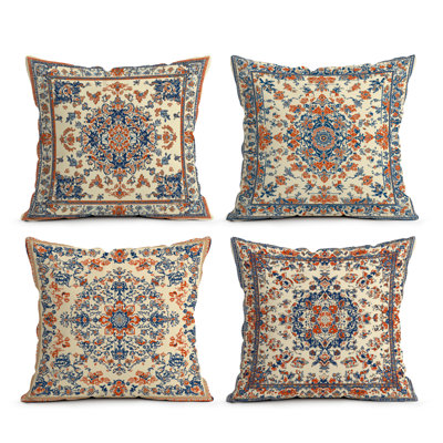 4 Pcs Bohemian Pattern Decorative Pillow Covers