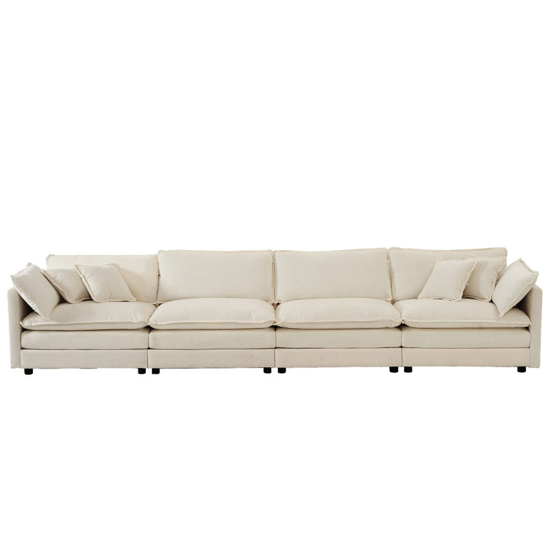 Chenille beige 4 avec - Construction, confort supplémentaire 4 places et soutien