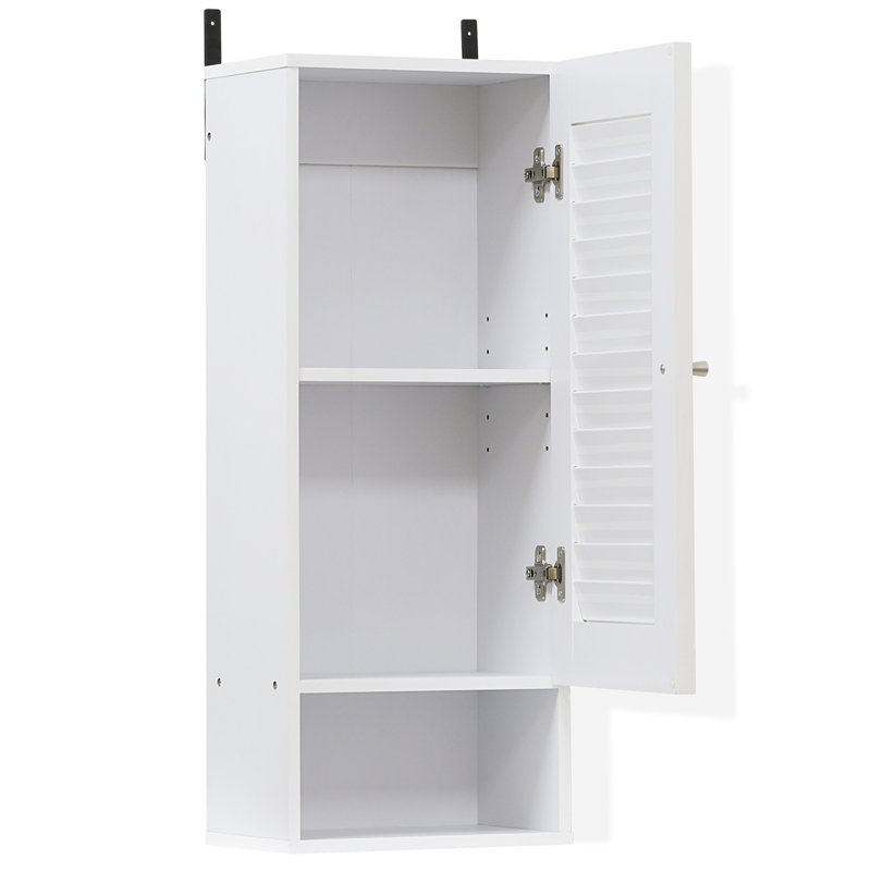 Rangement pour le dessus de la toilette l 11,8 po x H 29,5 po x P 7,5 po Demna, Blanc