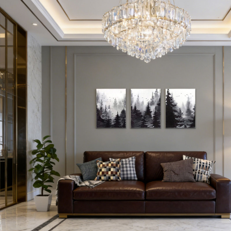 Paquet de 3, art mural sur toile 16 "x 24"