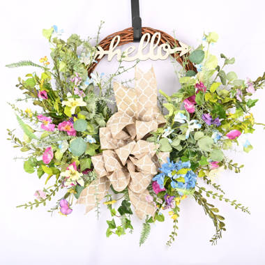 Rosalind Wheeler Pastel Spring Wreath with Daisies