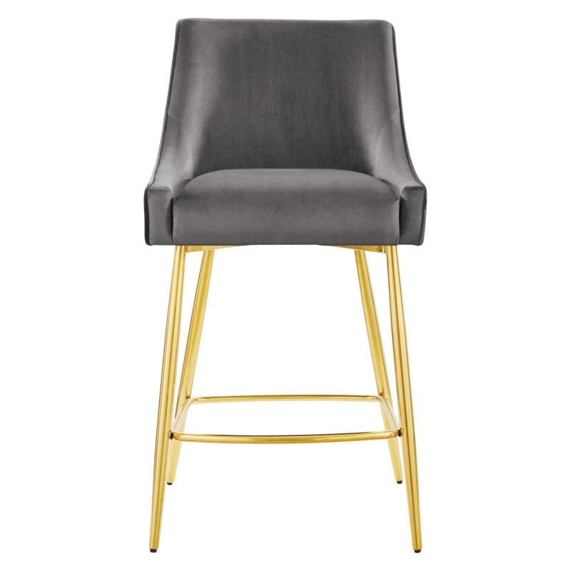 Modway Discern Bar Stools - Set of 2, Bar Stool (29.5" Seat Height), Gray