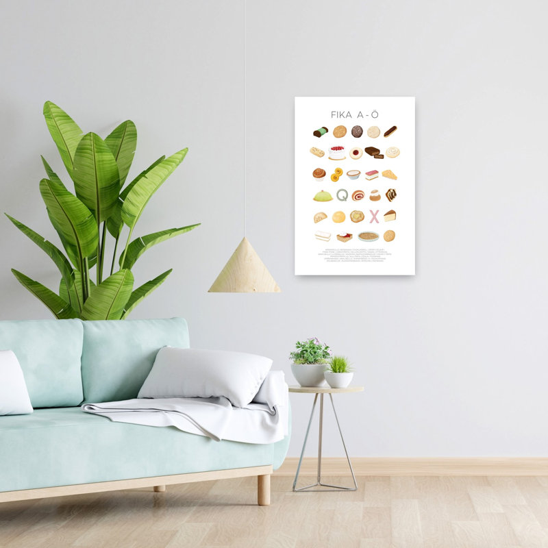 Sweet Fika Delights, art mural contemporain, H 24 po x l 16 po