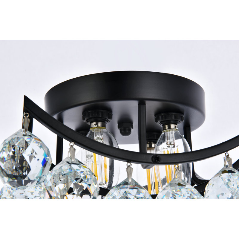 Hatton Semi Flush Mount, Chrome, Royal Cut