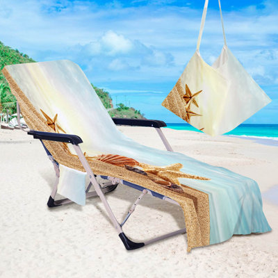 Beach Chair Cover- Beach Bag With Side Pockets-microfiber Lounge Chair- Beach Towel-chair Cover
