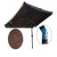 Parasol de marché rectangulaire de 10 pi x 6,5 pi avec manivelle et inclinaison à bouton-poussoir pour jardin de piscine-910171031
