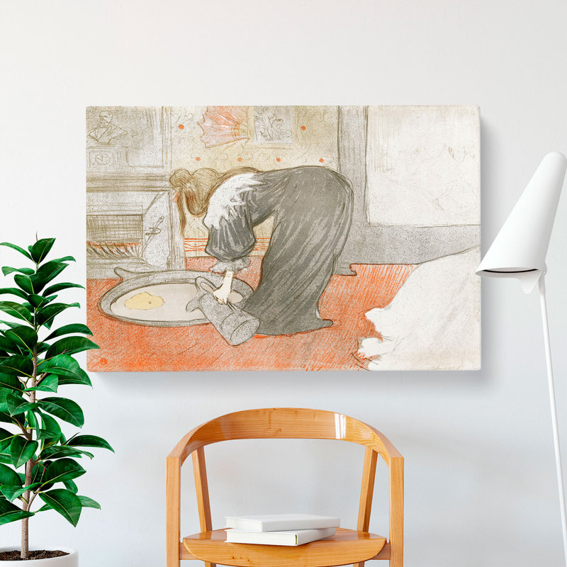 Femme Au Tub by Henri De Toulouse-Lautrec - Wrapped Canvas, 50cm H x 76cm W x 3cm D