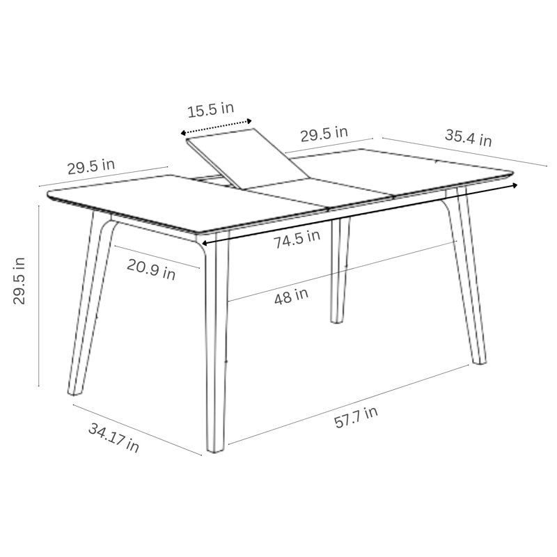 Ensemble de salle à manger Doge, Noyer, 7 pièces : table, 6 chaises