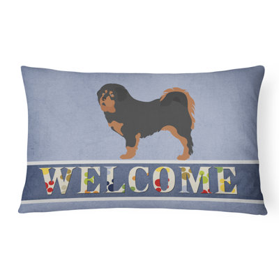  Coussin décoratif intérieur / extérieur Tibetan Mastiff Welcome