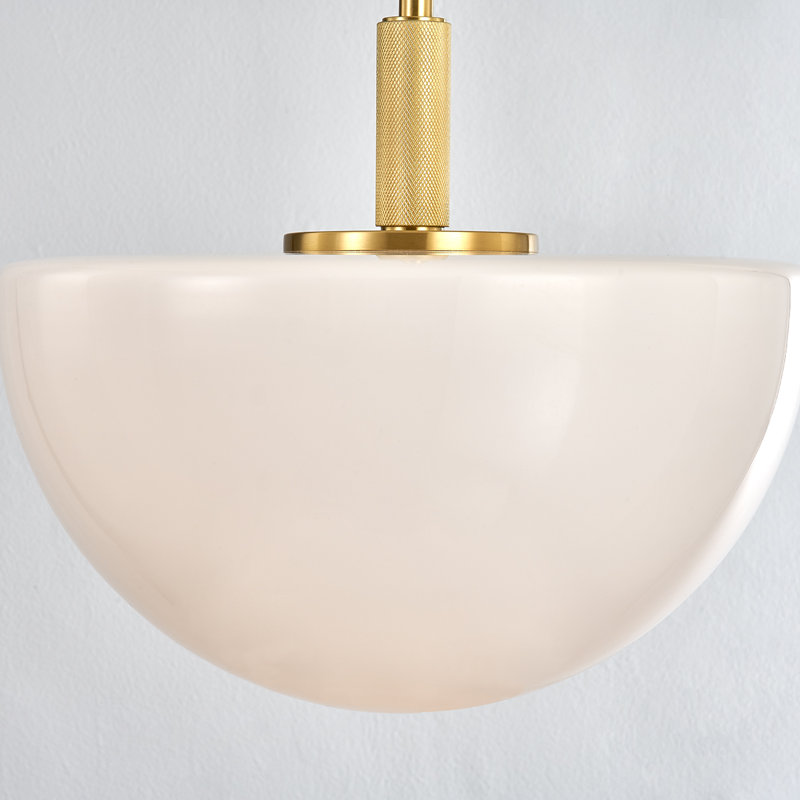 LETHBRIDGE 1 LIGHT PENDANT, Polished Nickel, 17.5" H x 15" W x 15" D