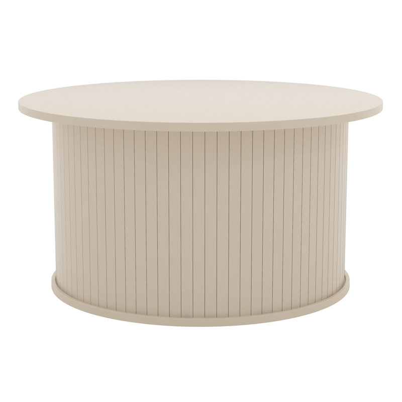 Flutoria Drum Coffee Table, Natural