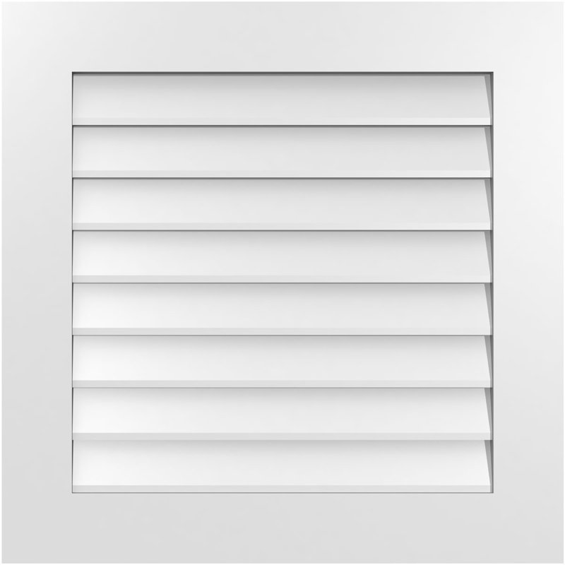 Vent à pignon rectangulaire en uréthane non-fonctionnel, H 28 po x l 28 po x P 1 po