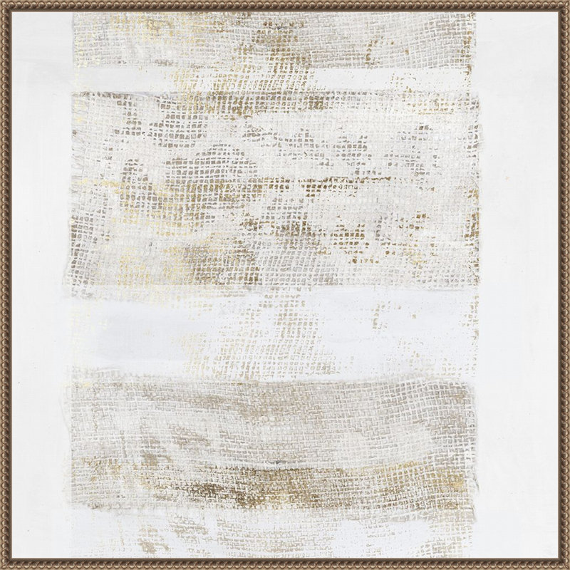 Impression sur toile encadrée «Earthy Burlap Impressions», H 30 po x l 30 po