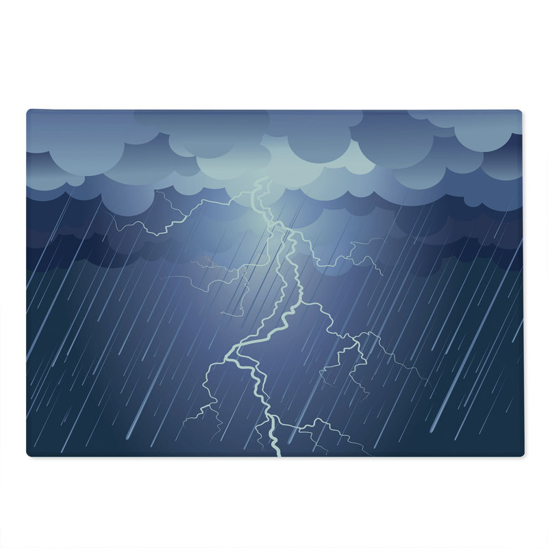 Planche à découper gris Ambesonne grande taille orage foncé nuages bleu
