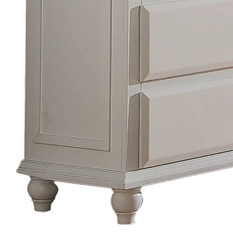 Commode 6 tiroirs 58 po Huybert, Blanc