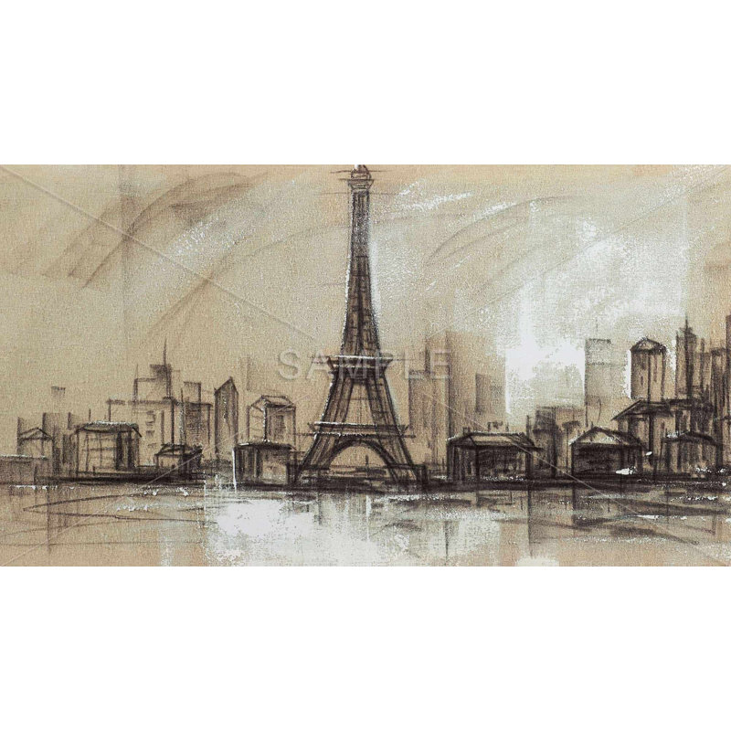Eiffel Tower Sketch - Architecture Gaming Mat for Home Decor