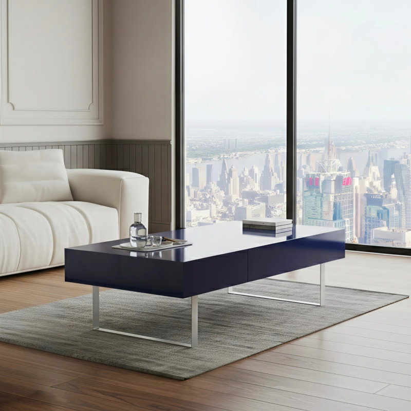 Table basse 52,4 po x 26,8 po x 15,6 po - bleu ultrabrillant, Bleu