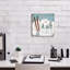  «Live To Ski» par Elizabeth Tyndall, art mural sur toile, 12 po x 12 po