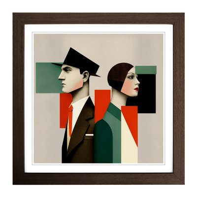 Lovers Suprematism - Framed Print