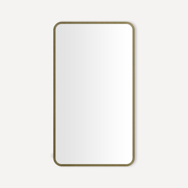 Craft Series Wall Mirror, 34.25" H x 19.25" W, Aged Brass